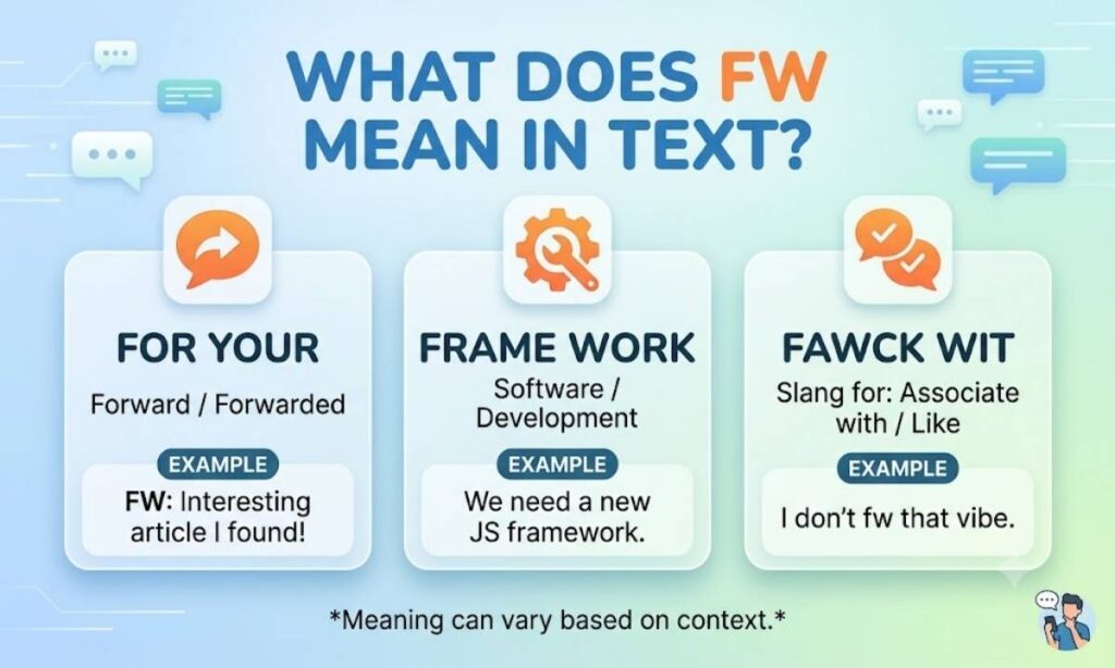 What Does FW Mean in Text