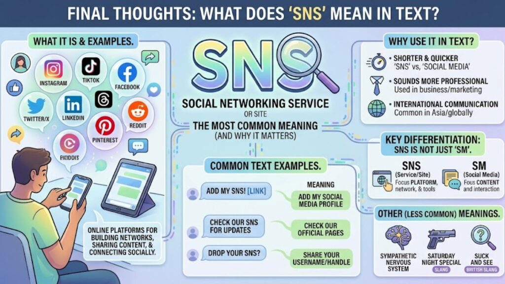 Final Thoughts What Does SNS Mean in Text