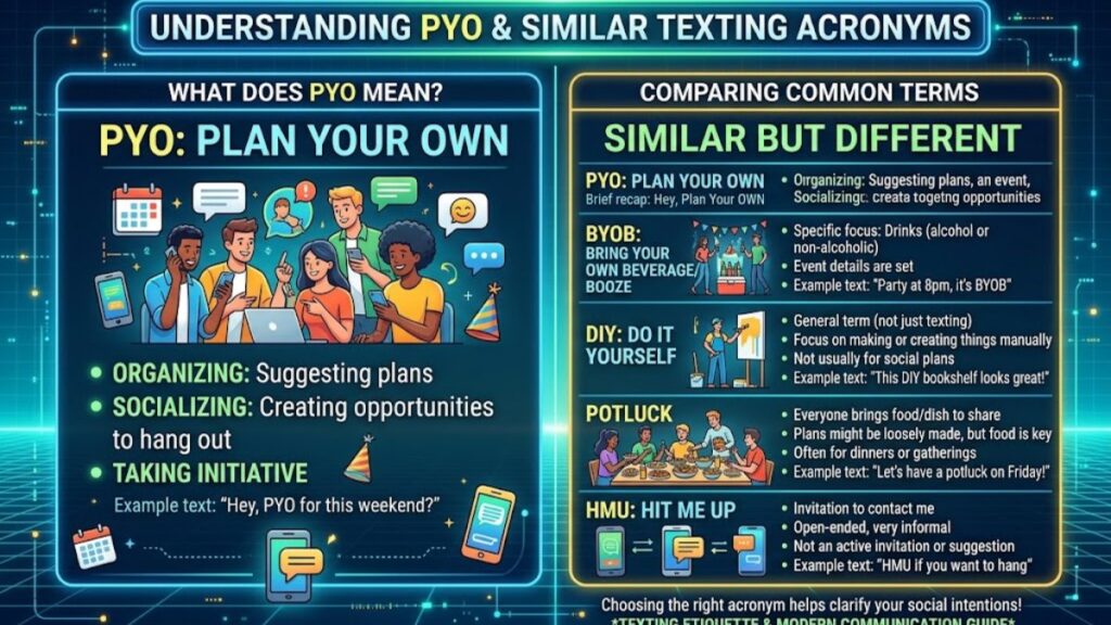 PYO vs Similar Texting Terms